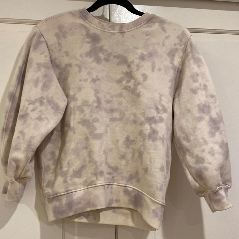 XS AGOLDE Tie Dye Sweatshirt with Balloon Sleeves